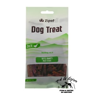 zipet dog treat - רצועות ברווז 50 גרם