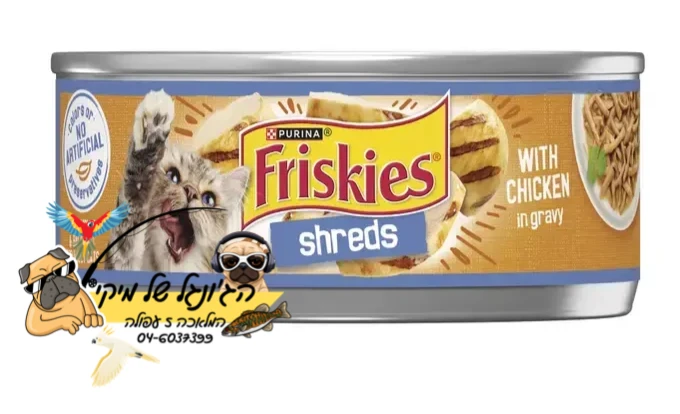 פריסקיז מזון לח לחתול נתחי עוף ברוטב 156 גרם FRISKIES