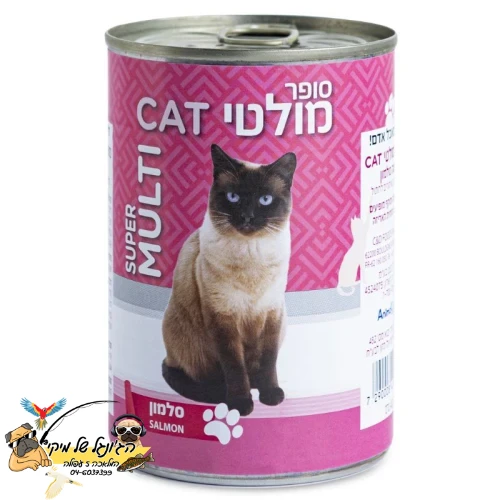 Multicat מולטיקט סופר מזון רטוב פטה לחתול בטעם סלמון 400 גרם