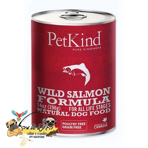 Pet Kind פטקיינד שימורים פטה סלמון ללא דגנים לכלב 369 גרם