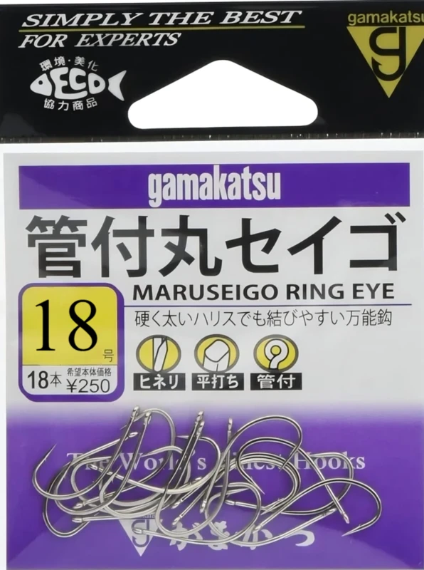 gamakatsu - 66453 maruseigo ring eye 18