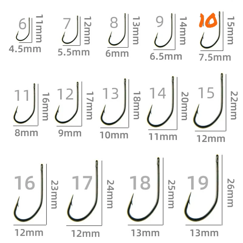 חבילת 100 קרסים מחוזקות מידה 10