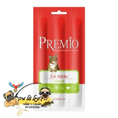 פרמיו סטיק לחתול קטניפ 15 גרם PREMIO