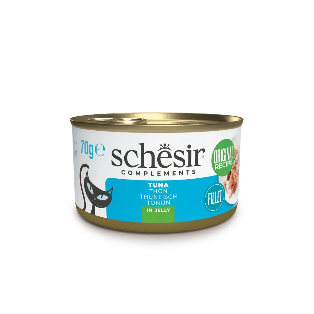 Schesir שזיר מעדן משלים לחתולים טונה בגלי 70 גרם
