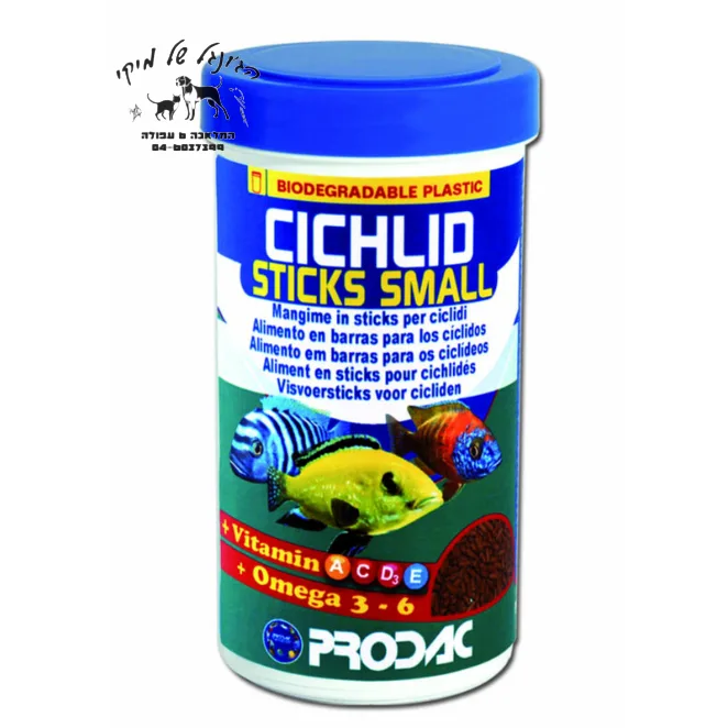 PRODAC-CICHLID-STICKS ציקליד מקלונים 450g