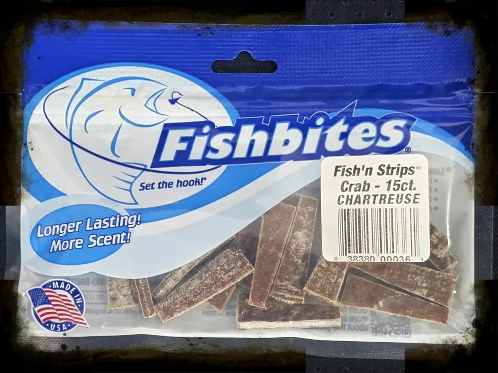 Fishbites Fish'n Strips® Crab chartreuse 15ct סרטנים