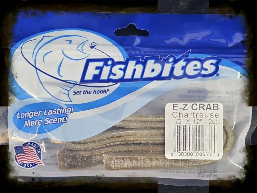 Fishbites® Longer Lasting E-Z Crab chartreuse 1/2"*12"-2ct סרטנים