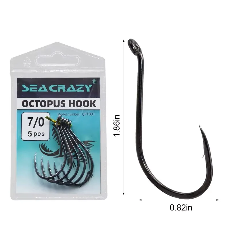 SEA CRAZY OCTOPUS HOOK #7/0 5PCS
