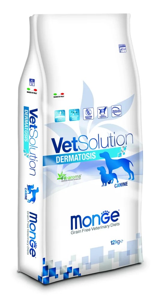 מונג' דרמטוזיס אוכל רפואי לכלב 12 ק"ג - Monge VetSolution Dermatosis