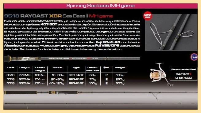 RAYCAST XBR SEA BASS II 300MH 20-80G 9518