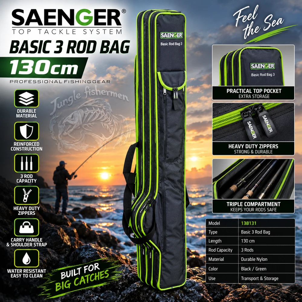 saenger - Basic 3 Rod Bag 130cm - 7138131