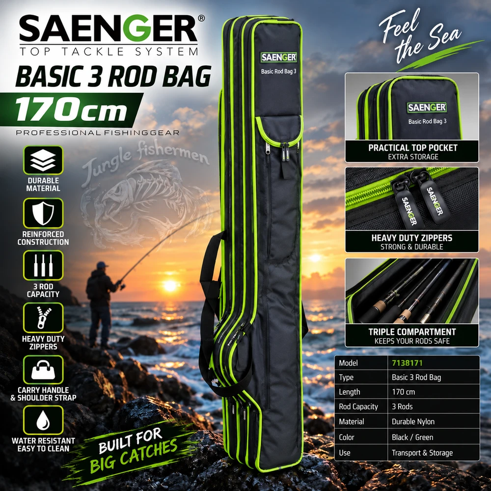 saenger - basic 3 rod bag 170cm - 7138171