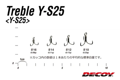 Decoy Treble Y-S25 SIZE 12