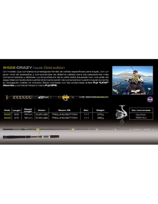 Cinnetic Crazy kayak gold edition 5-25 lbs 2m 8428