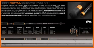 cinnetic - xbr rextail giant catfish pellet- 3.20m/up to 1000g - 8591-320UXH