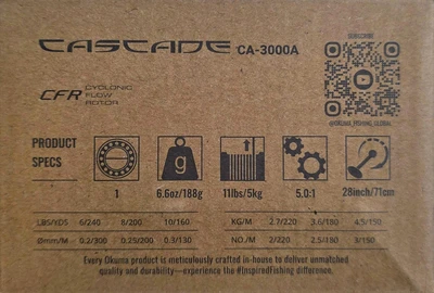 OKUMA CASCADE CA-3000A חוט 0.25 200 מ'