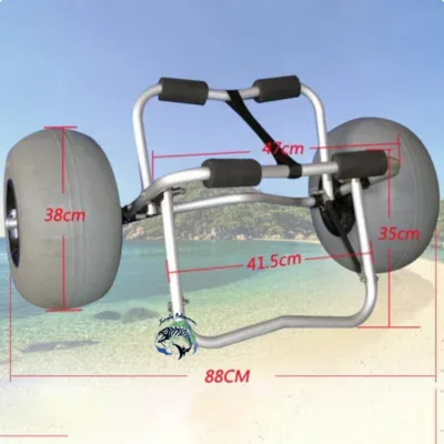 עגלה לקיאק גלגלי בלון + רצועת אבטחה