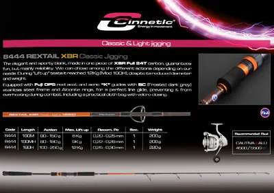 CINNETIC REXTAIL CLASSIC JIG 180MH 80-180G