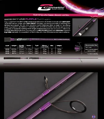 cinnetic - sky line purple dartn spinn 7-35g/2.67m - 9508-267M