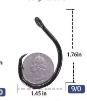 SEA CRAZY Carbon Steel Demon Circle #9/0 5PCS