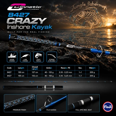 cinnetic - inshore kayak 40-120g/1.90m - 8427