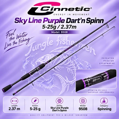 cinnetic - sky line purple dartn spinn 5-25g/2.37m - 9508