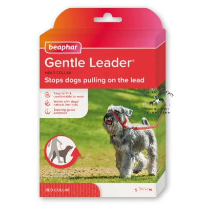 Beaphar Gentle Leader -קולר ראש נגד משיכות לכלב קטן S אדום