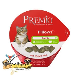 PREMIO חטיף פרמיו לחתול כריות קטניפ 60 גרם