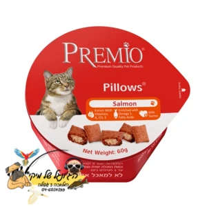 PREMIO חטיף פרמיו לחתול כריות סלמון 60 גרם