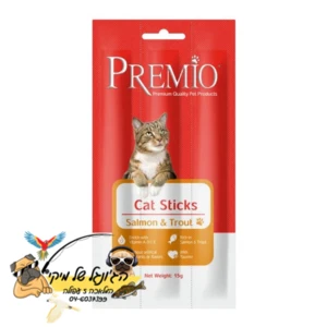 PREMIO פרמיו סטיק לחתול סלמון ופורל 15 גרם