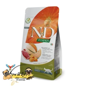 N&D-אן די נטורל דלישס מזון לחתול ללא דגנים ברווז דלעת ומלון 1.5kg