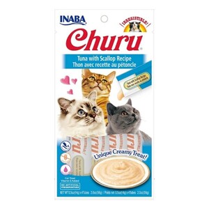 מעדן צ'ורו טונה עם צדפות Churu 4pcs 56g