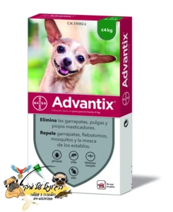 ADVANTIX אדוונטיקס אמפולות לכלב עד 4 ק"ג 4 יחידות