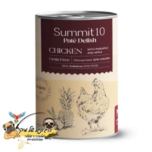 10 Summit שימור סאמיט 10 כלב עוף אננס ותפוח 400 גרם