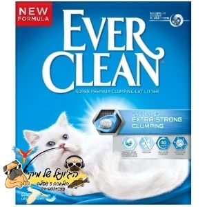 EverClean Extra Strong Clumping אבר קלין 10 ליטר חול מתגבש איכותי בעוצמה מחוזקת ללא בישום לחתולי בית