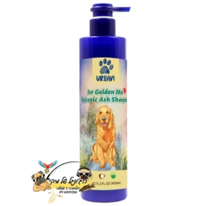 URBAM אורבן שמפו לכלבים לניקוי יסודי של הפרווה עם אלוברה שמן קוקוס ושמן זיתים מיועד לגולדנים 450ml