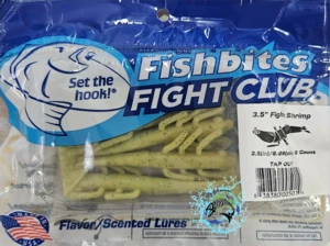 fishbites - fight club 3.5?/8.89cm fightn shrimp tap out 6pcs