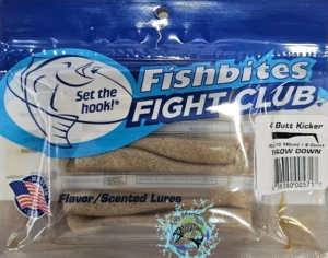 Fishbites Fight Club® 4" Butt Kicker Paddle Tail throw down 4"/10.16cm 6pcs
