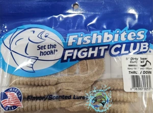 Fishbites Fight Club® 5" Dirty Boxer Curly Tail throe down 5"/12.7cm 8pcs