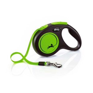 Flexi New Neon ירוק נאון זוהר רצועה 5 מטר M עד 25 ק"ג