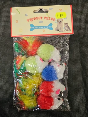 משחק לחתול סט עכברים 4יח