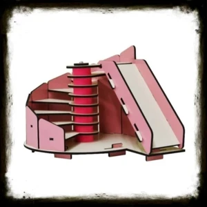 מדרגות ספירלה+מגלשה לאוגר