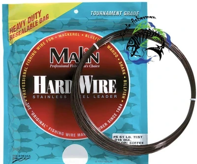 Malin Hard-Wire Stainless Steel Leader 80LB 0.18MM 12m