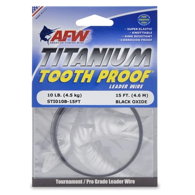 AFW TITANIUM TOOTH PROOF LEADER 10LB 4.6M