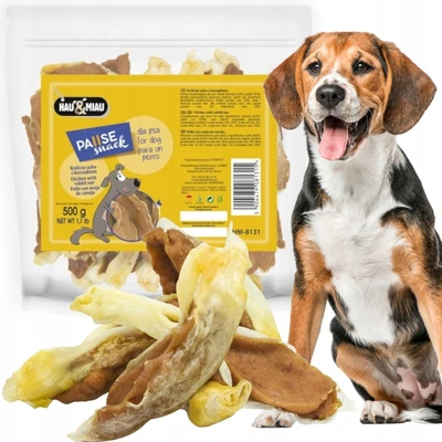 חטיף אוזני ארנב עם עוף 500 גרם