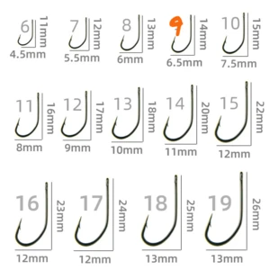 חבילת 100 קרסים מחוזקות מידה 9