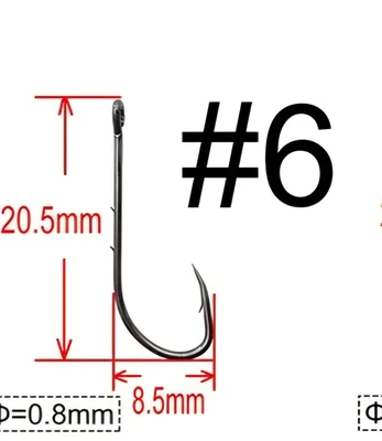 חבילת 50 קרסים מחוזקות מידה 6