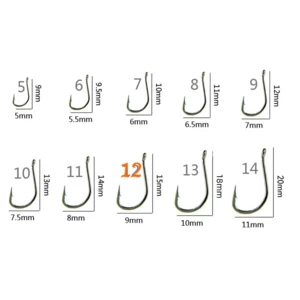 חבילת 100 קרסים מחוזקות מידה 12