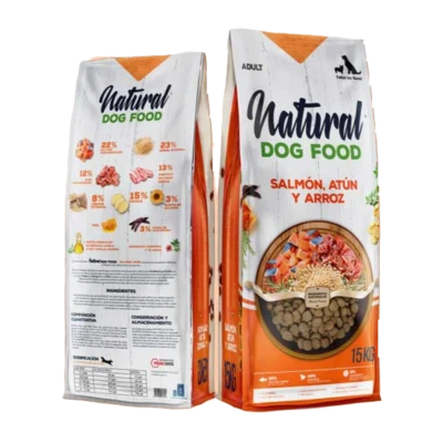 נטוראל מזון כלבים סלמון וטונה ואורז חום 15 ק"ג