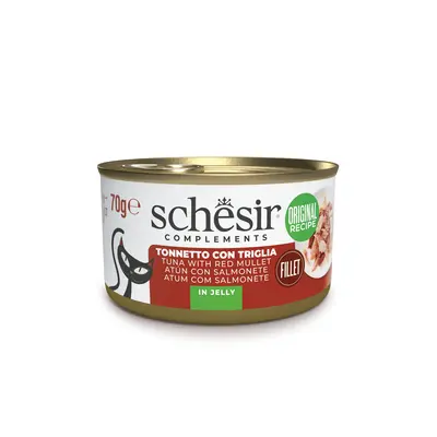 Schesir שזיר מעדן משלים לחתולים טונה עם מולית אדומה בגלי 70 גרם